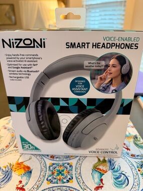 NiZoni Voice-Enabled Smart Headphones New